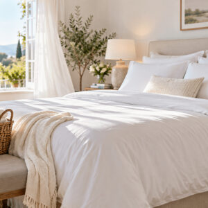 Dormitorio sereno con luz natural y textiles blancos (1)